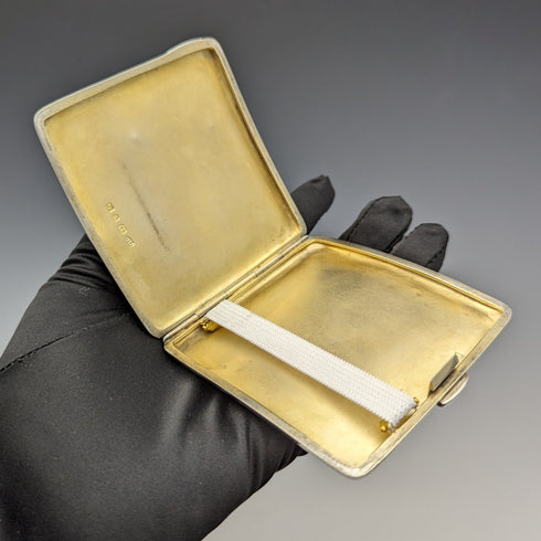 1898年 英国アンティーク 純銀製シガレットケース 96g George Unite